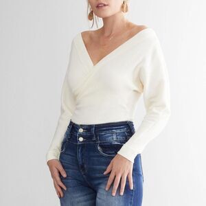 Intimately Free People Lovin This Feeling Ivory Ribbed Bodysuit Size Small